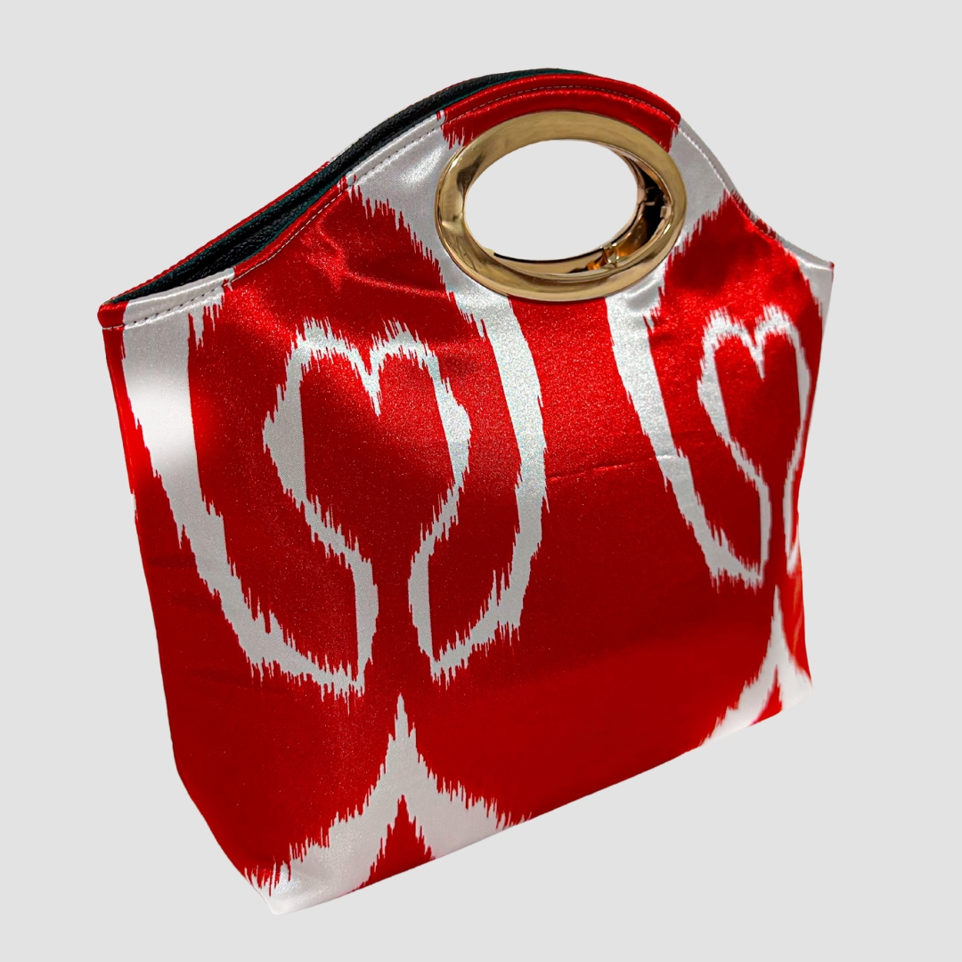 Ikat Tote Bag in Romantic Red Color with Ikat Patterns. Buy at Everiso ...